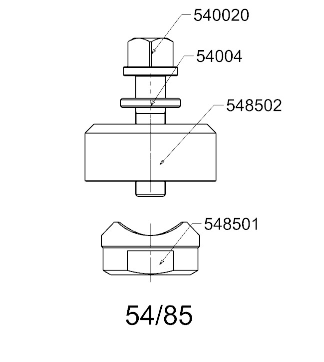 PERFORADOR REDONDO PARA CHAPA  FORZA  SERIE 54